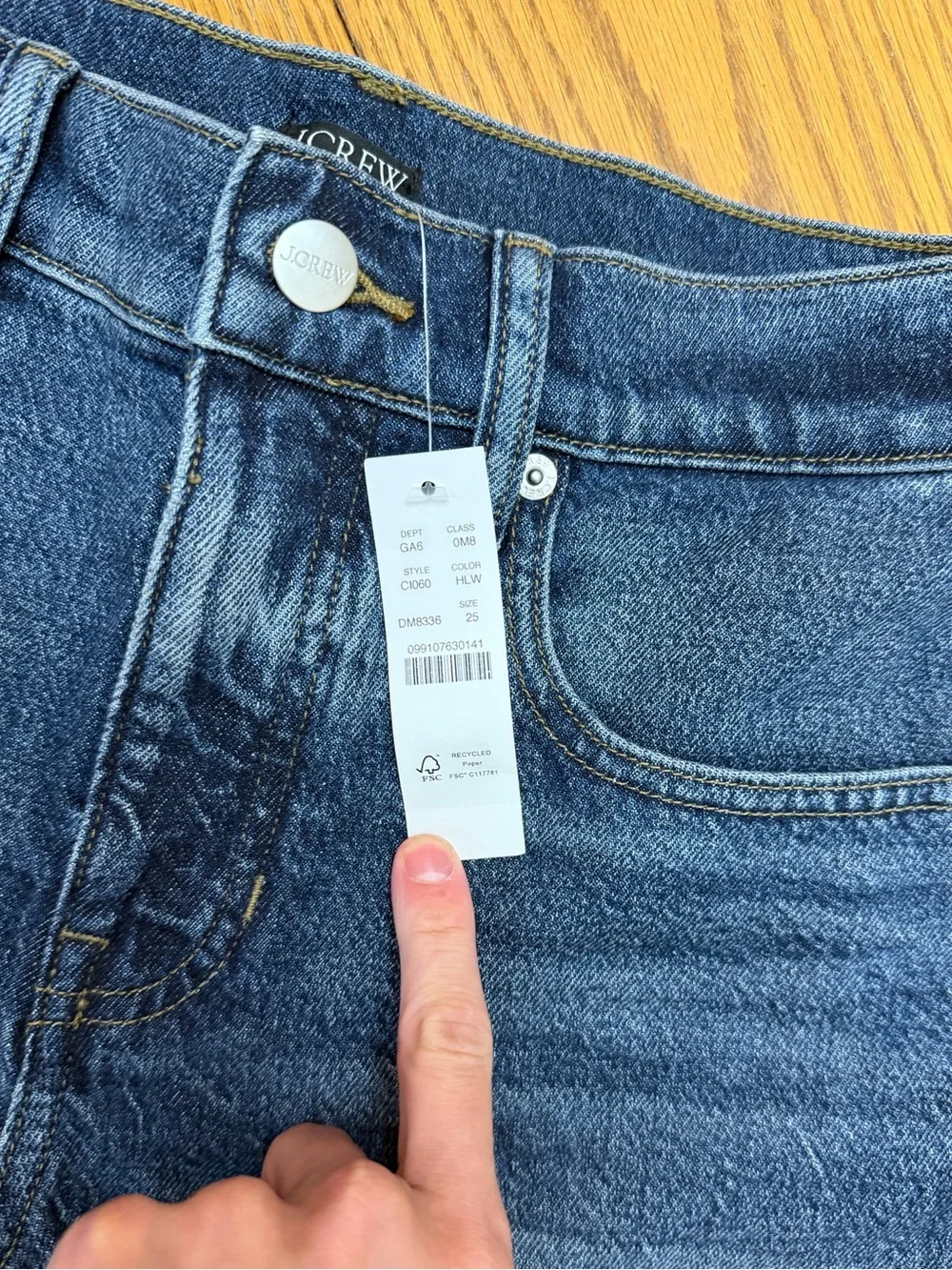 NWT J. Crew High-Rise Denim Shorts in Dark Blue Wash